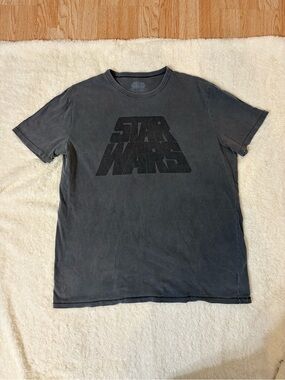 Star Wars Vintage 1990 Single Stitch Men's Faded Black Logo Tee American Eagle